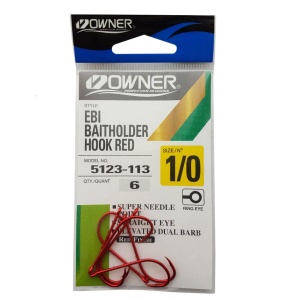 Carlig Owner 5123-093 No.2 Rosu Ebi Baitholder Hook - Img 2