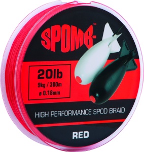 Fir Textil Spomb Braid, Red, 0.18mm, 9kg, 300m