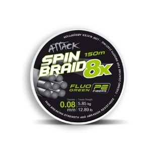 Formax - Fir Textil Attack Spinbraid 8X Verde Fluo 150m
