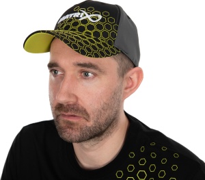 Hex Print Baseball Cap black