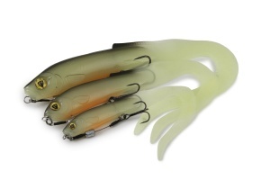 Slick Eel Loaded 28cm 11" Size 1/0 UV Hot Olive - Img 2