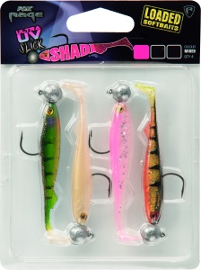 Slick Shad UV Mixed Colour Packs Loaded Head 1 9cm 7g 2 0 4pcs - Img 2