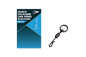 Vartej cu Agrafa Rapida si Anou Nash Quick Change Uni Ring Swivel, 10buc/plic