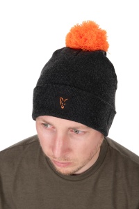 Caciula Fox Collection Bobble Hat Black/Orange - Img 2