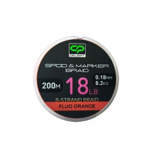 Fir textil Carp Pro Delight Spod and Marker Braid X8 Fluo Orange 0.18mm/8.16kg/200m