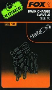 Fox Edges Kwik Change Swivels Size 10 10pcs