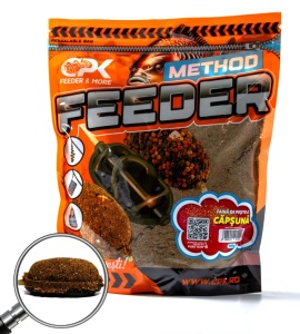 GROUNDBAIT METHOD FEEDER FAINA DE PESTE & CAPSUNA 900g