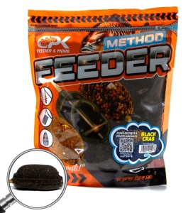 GROUNDBAIT METHOD FEEDER FAINA DE PESTE & PELETE MACINATE BLACK CRAB 900g