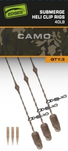 Segmente Fox Edges Naturals Heli Clip Rigs Submerge, 40lbs, 3buc/pac - Img 2