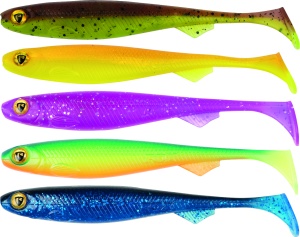 Slick Shad 9cm Mixed UV Colour Pack 5pcs