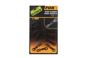Vartej cu Agrafa Rapida si Anou Fox Edges Kwik Change Hook Swivels, 10buc/plic - Img 2