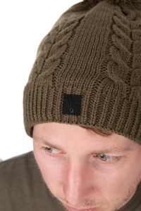 Caciula Fox Khaki Knitted Bobble - Img 3