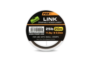Fir Monofilament FOX Edges Link Crimpable Mono Khaki, 20m