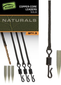 Montura Fox Edges Naturals Copper-Core Leader, 3buc/plic