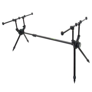 Rod Pod Carp Pro 4 Rods Anodized Black, 3/4 posturi