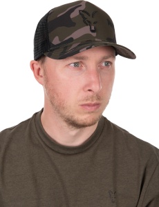 Sapca Fox Black Camo Trucker