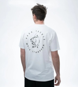 Tricou Nash Make It Happen Carp Logo T-Shirt, Ecru - Img 4