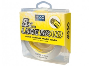 Fir Asso 8xPE Lure Braid 0.16mm 11.80kg 150m Galben