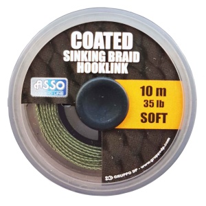 Fir Asso Coated Soft Sinking Braid Hooklink 45Lb 10m Verde - Img 2