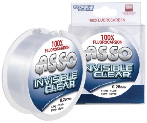 Fir Asso Fluorocarbon 0.11mm 1.30kg 50m Invisible Clear