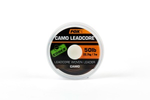 Fir Leadcore Fox Camo Woven Leader, 50lbs