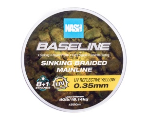 Fir Textil Nash Baseline Sinking Braid, UV Yellow, 1200m