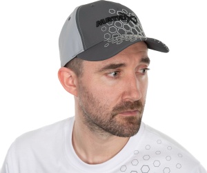 Hex Print Baseball Cap grey