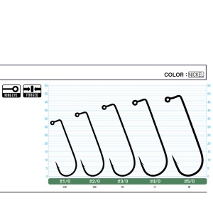 JIG Owner Nelestat No.2/0 Jig-57 253987 White Light Wire 15buc - Img 2