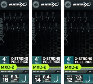 MXC-2 Size 12 Barbless 0.20mm 4 10cm X-Strong Pole Rig 8pcs