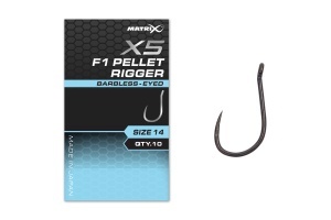 X5 F1 Pellet Rigger Size 12 Barbless - Eyed