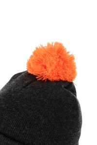 Caciula Fox Collection Bobble Hat Black/Orange - Img 3