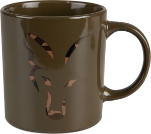 Cana Ceramica Fox Green and Camo Head Ceramic Mug