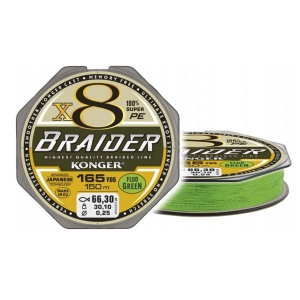 Fir Textil Konger Braider X8 0.08mm 7.6kg 150mFluo Green