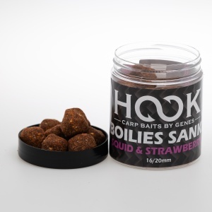 BOILIES DE CARLIG GLAZURAT - SANKY 250ML SQUID & STRAWBERRY