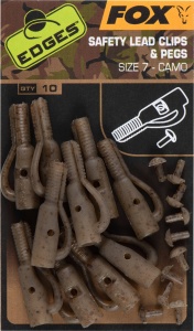 Clips Plumb Pierdut Fox Edges Camo Slik Lead Clip + Pegs Nr.7, 10buc/plic - Img 3