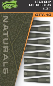 Conuri Fox Edges Naturals Lead Clip Tail Rubbers, Nr.7, 10buc/plic - Img 2