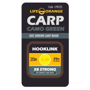 Hooklink x8 Orange Camo Green 20lb 20m - Img 2