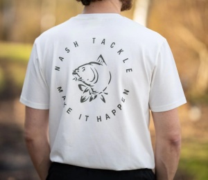 Tricou Nash Make It Happen Carp Logo T-Shirt, Ecru - Img 5