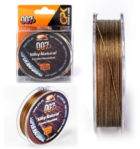 007 CPK SILKY NATURAL Hooklink 0.20mm 22lb / 9.9kg BROWN