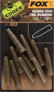 Conuri Fox Camo Power Grip Tail Rubbers, Nr. 7, 10buc/plic - Img 2