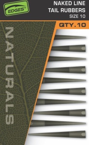Conuri Fox Edges Clips pentru Plumb Pierdut Fox Edges Naturals Naked Line Tail Rubbers, Nr.10, 10buc/plic - Img 2