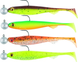 Slick Shad UV Mixed Colour Packs Loaded Head 2 11cm 4pcs 10g 3 0