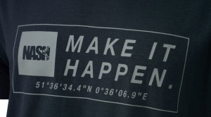 Tricou Nash Make It Happen Coordinates T-Shirt, Black - Img 4