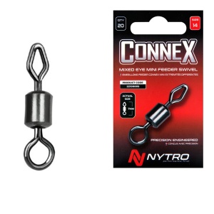 Vartej Rolling Nytro No.14 4Lbs Mixed-Eye Mini Feeder Swivel 10buc/pac - Img 1