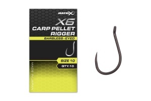 X6 Carp Pellet Rigger Size 16 Barbless - Eyed