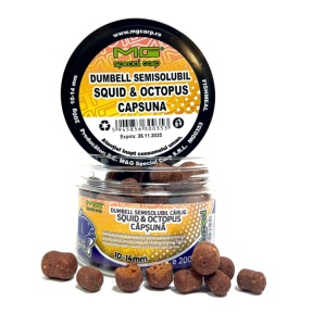 Dumbell Semisolubil cârlig Squid & Capsună MG0353