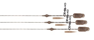 Segmente Fox Edges Naturals Heli Clip Rigs Submerge, 30lbs, 3buc/pac