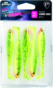 Slick Shad Packs 13cm 5in UV Lemontiger 4pcs - Img 2