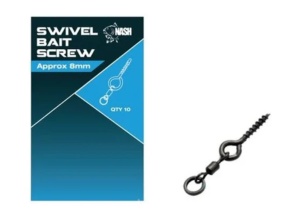 Surub din Metal cu Vartej si Anou Nash Swivel Bait Screw, 10buc/plic - Img 2