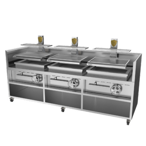 Gratar pe carbuni Josper Basque PVJ-076-3, 2995x1610x900mm